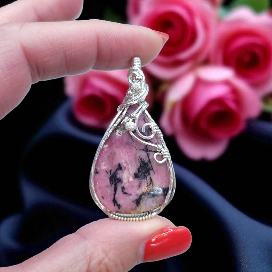 Sterling Silver Rhondonite Pendant