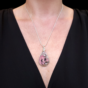 Sterling Silver Rhondonite Pendant