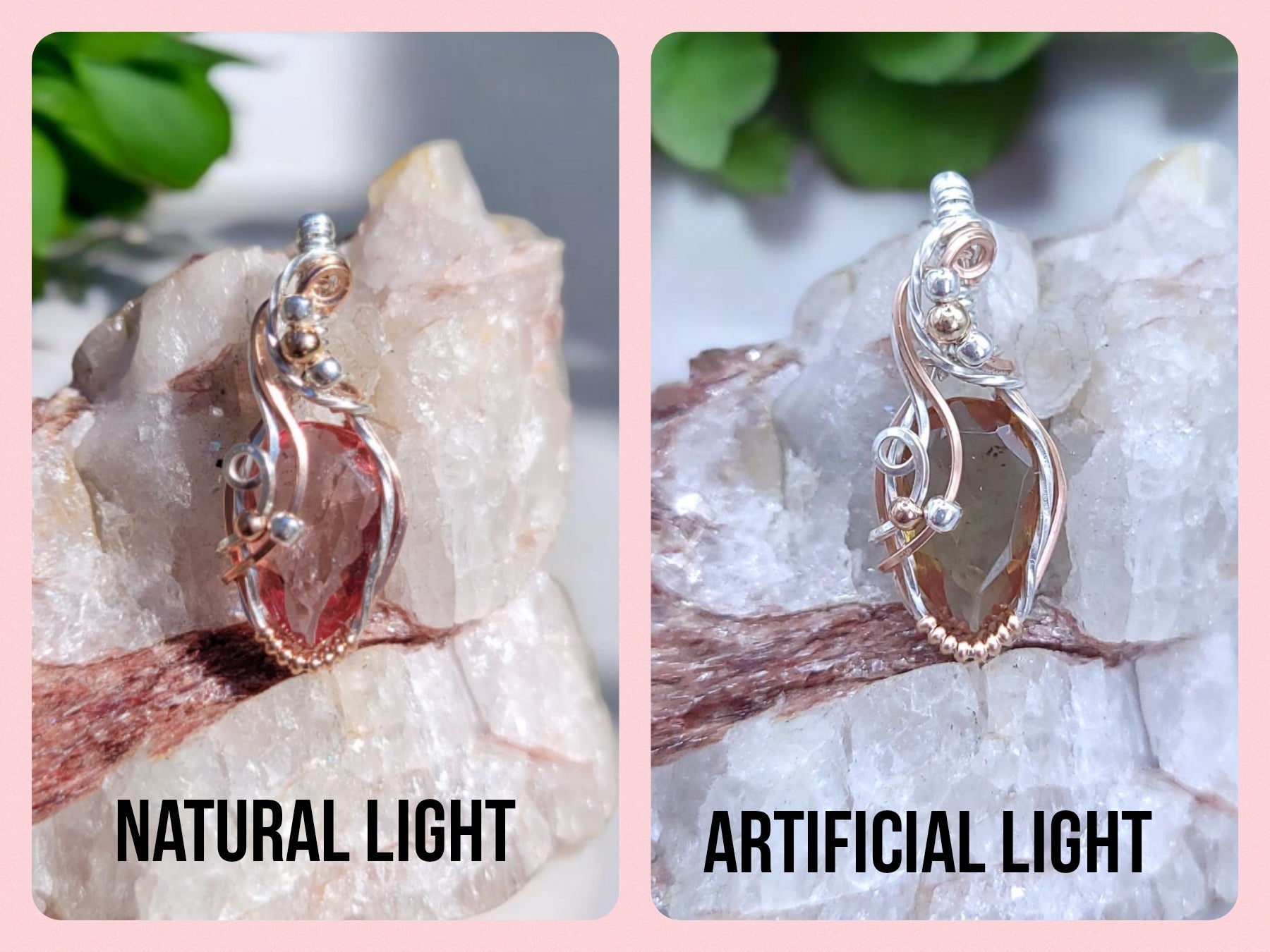 Mixed Metal Diaspore Pendant
