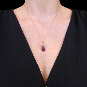 Mixed Metal Ruby Pendant