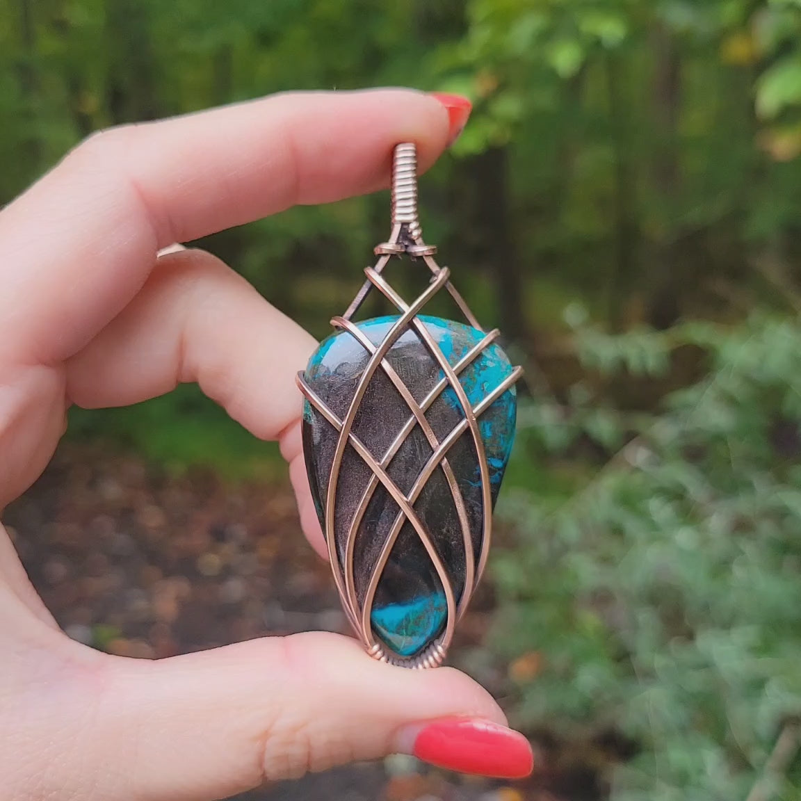 Chrysocolla Copper Pendant