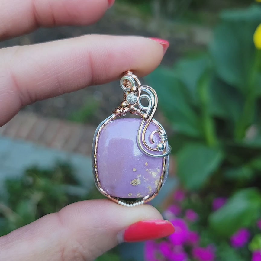 Mixed Metal Phosphosiderite Crystal Pendant