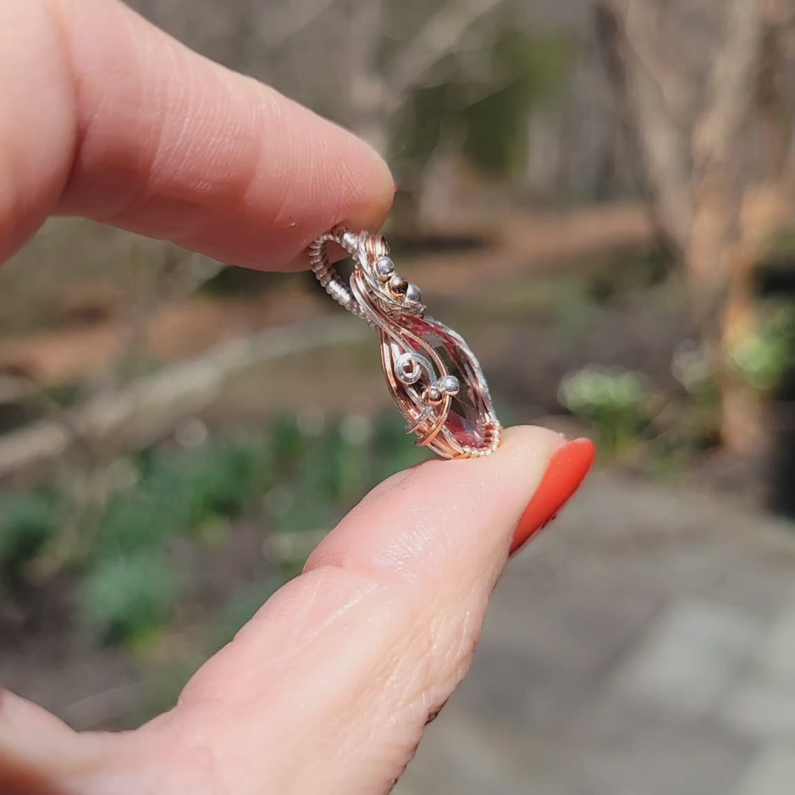 Mixed Metal Diaspore Pendant
