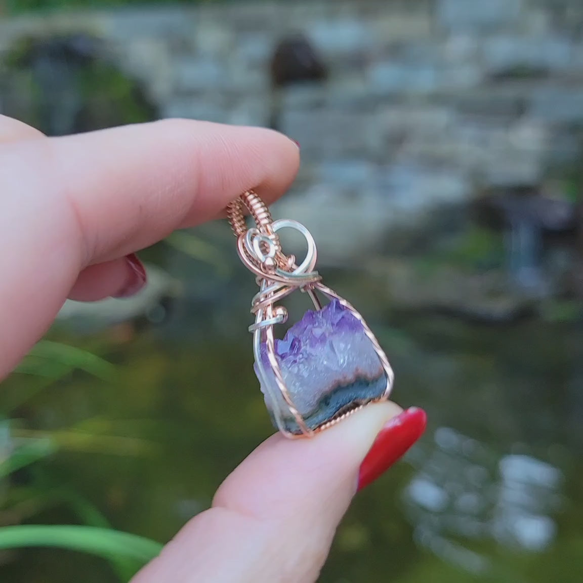 Mixed Metal Amethyst Pendant