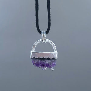 Sterling Silver Reversible Amethyst Pendant