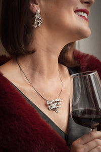 Antique Sterling Garnet Pendant