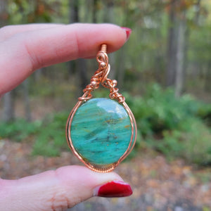 Larsonite Copper Pendant