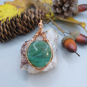 Larsonite Copper Pendant