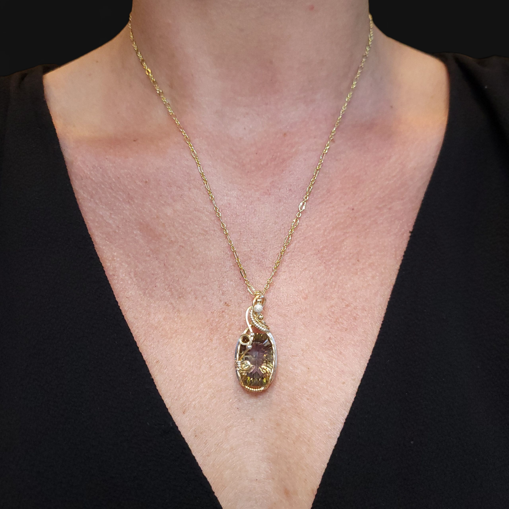 Mixed Metal Mystic Topaz Pendant