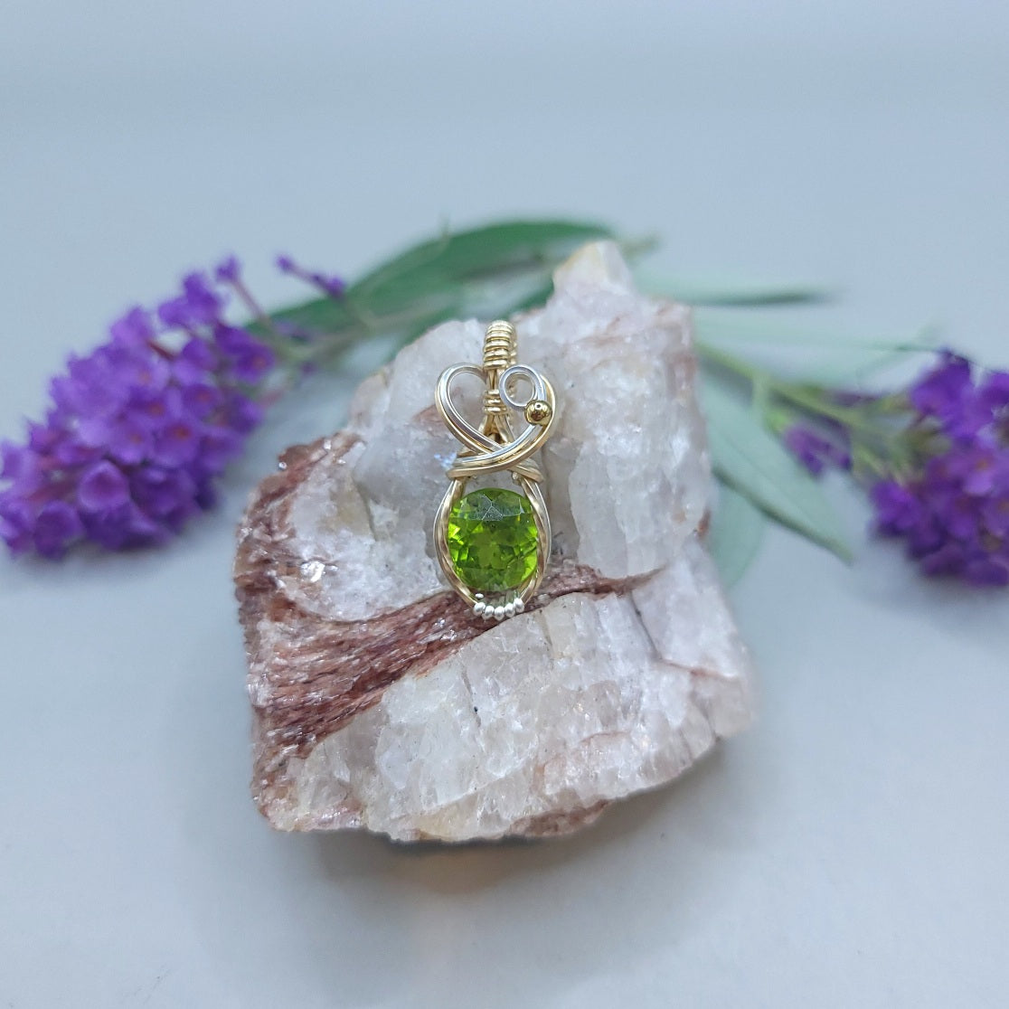 Mixed Metal Peridot Pendant