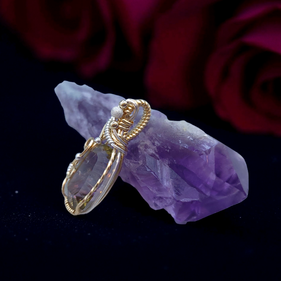 Mixed Metal Mystic Topaz Pendant