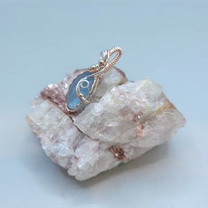 Mixed Metal Aquamarine Pendant