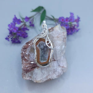 Sterling Silver Tabasco Geode Pendant