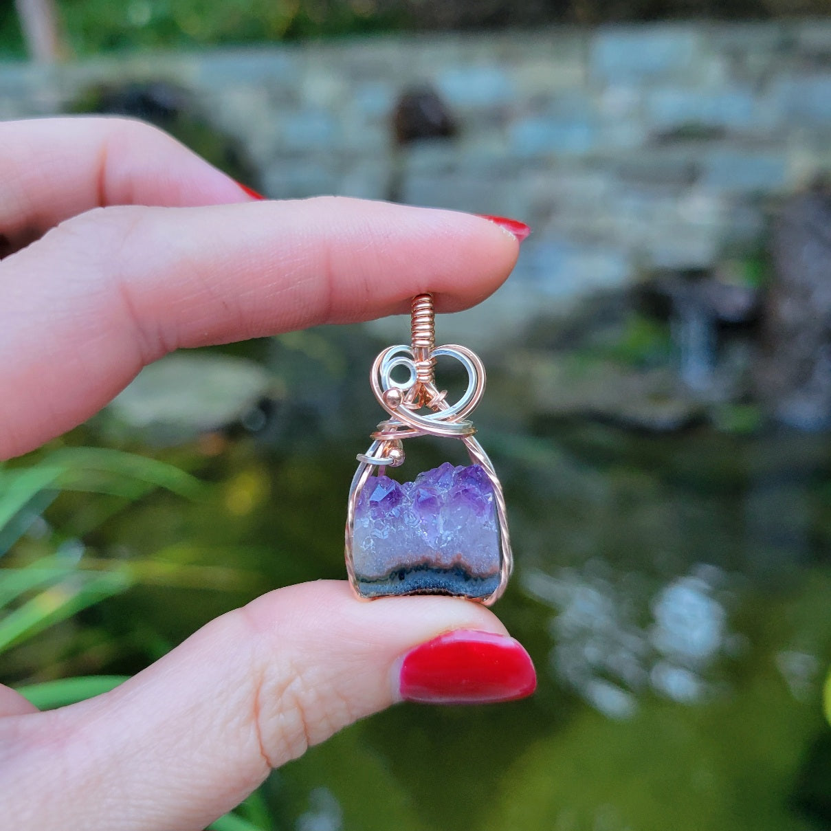 Mixed Metal Amethyst Pendant