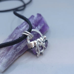 Sterling Silver Reversible Amethyst Pendant