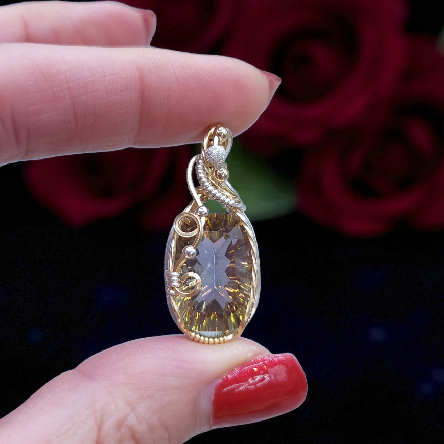 Mixed Metal Mystic Topaz Pendant