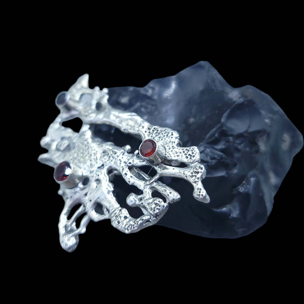 Antique Sterling Garnet Pendant