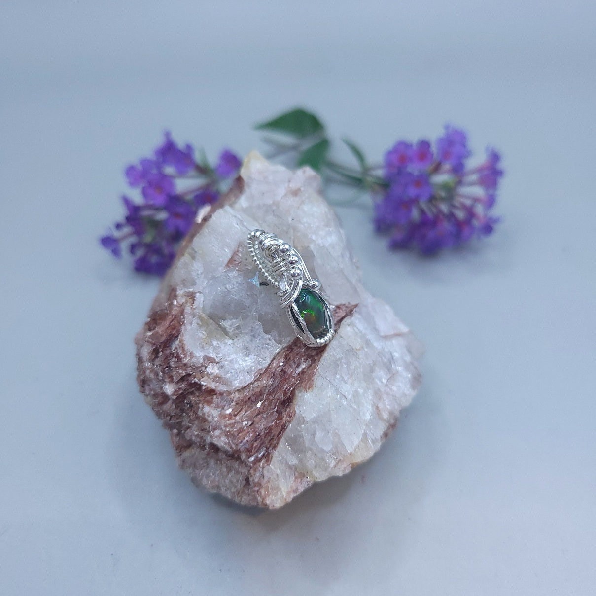 Sterling Silver Ethiopian Opal Mini Pendant