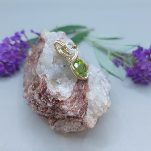 Mixed Metal Peridot Pendant