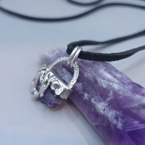 Sterling Silver Reversible Amethyst Pendant