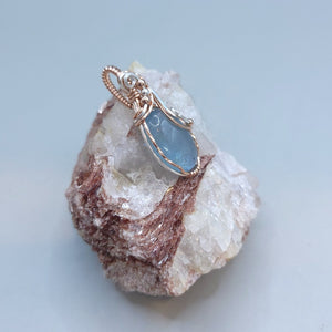 Mixed Metal Aquamarine Pendant