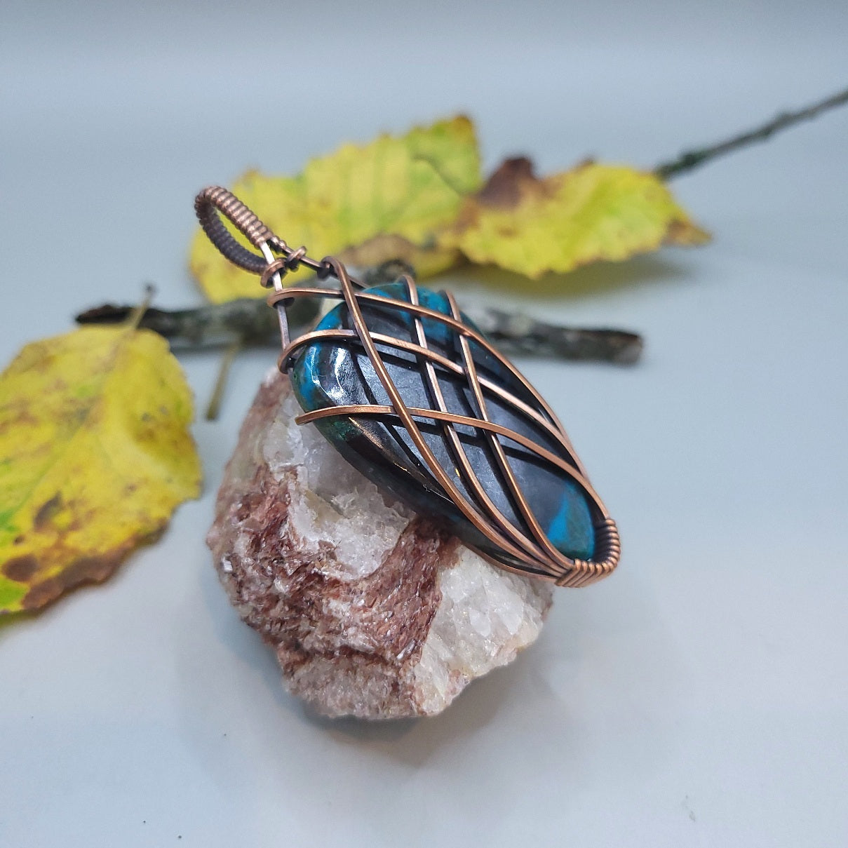 Chrysocolla Copper Pendant