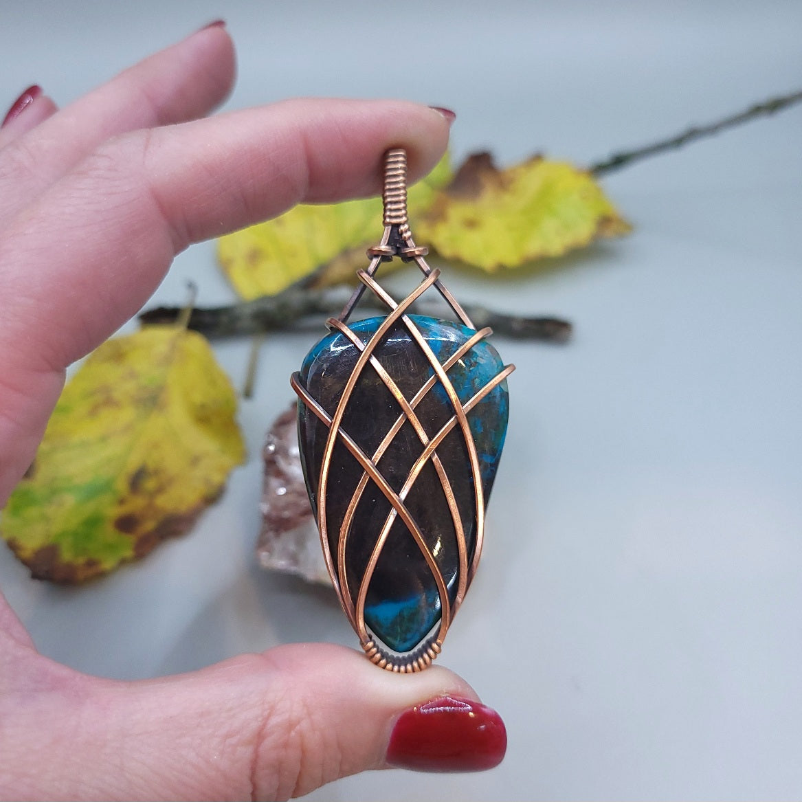 Chrysocolla Copper Pendant