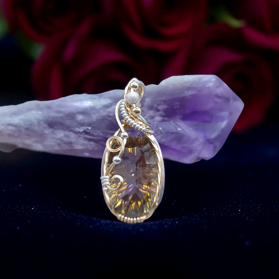 Mixed Metal Mystic Topaz Pendant