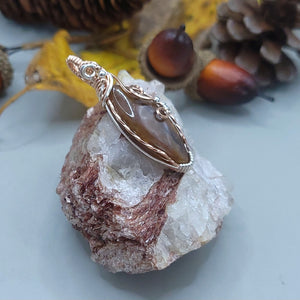 Mixed Metal Meteor Shower Rainbow Lattice Sunstone Pendant