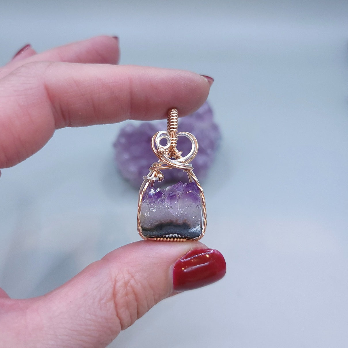 Mixed Metal Amethyst Pendant