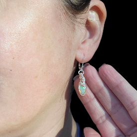 Mixed Metal Ethiopian Opal Earrings