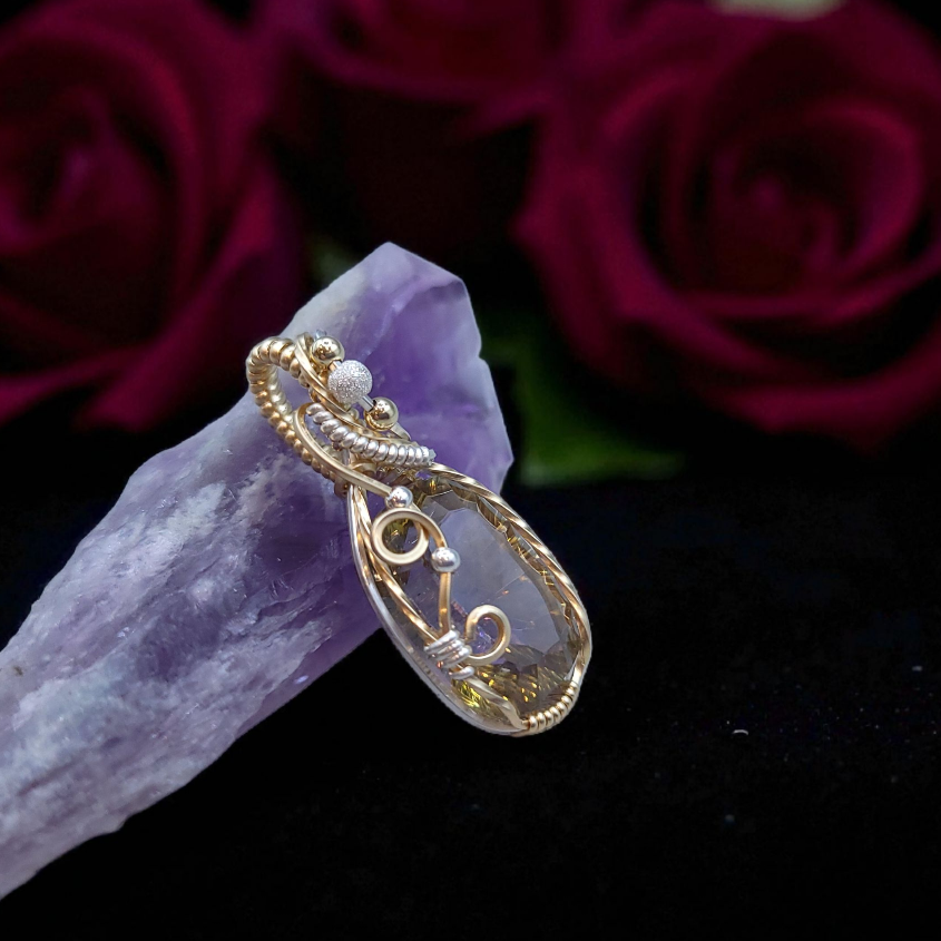 Mixed Metal Mystic Topaz Pendant