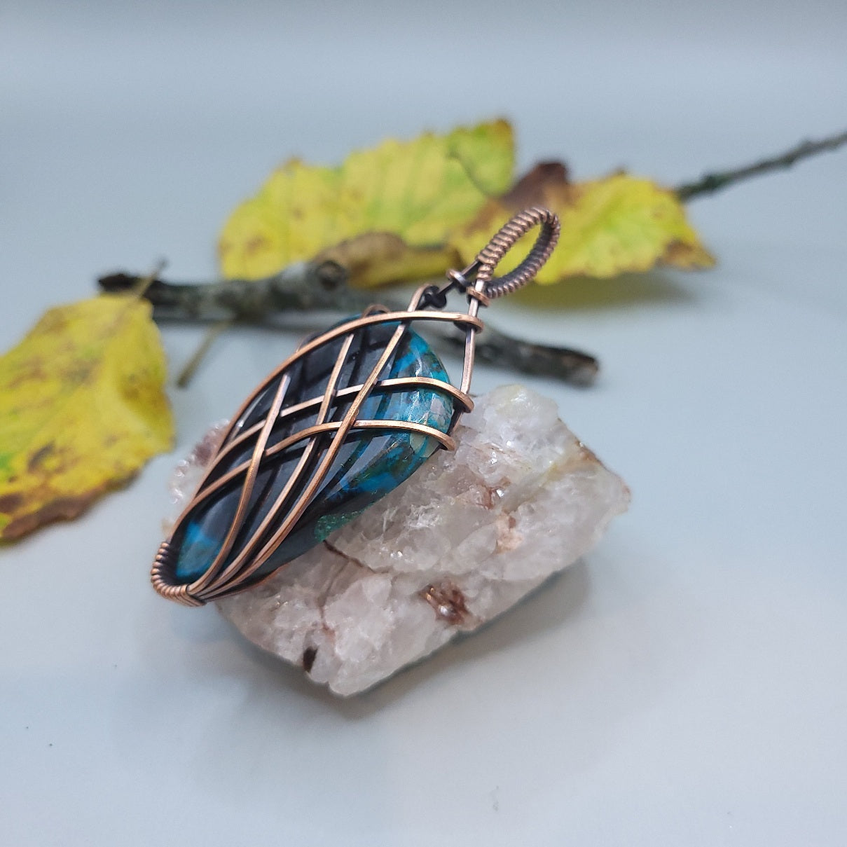 Chrysocolla Copper Pendant