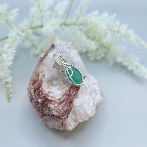 Sterling Silver Zambian Emerald Pendant