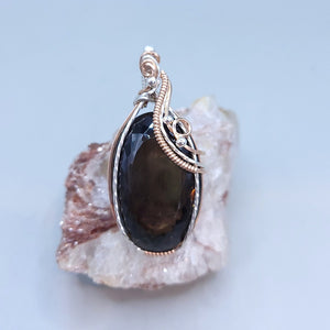 Mixed Metal Smoky Quartz Pendant