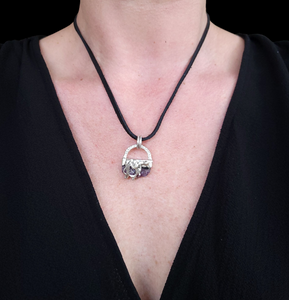 Sterling Silver Reversible Amethyst Pendant