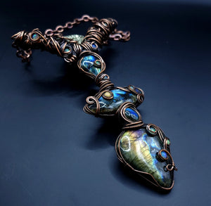 Labradorite/Opal Statement Pendant