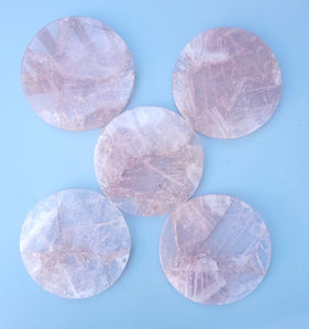 Rose Quartz Coaster 4"